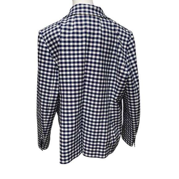 J.Crew Parke Blazer in Gingham Bi-Stretch Cotton Blend - Picture 4 of 11